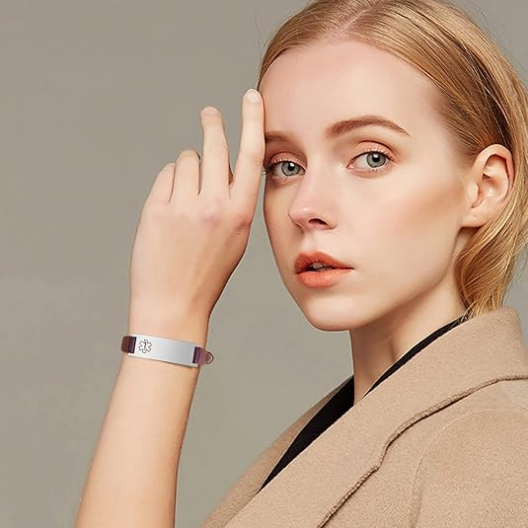 Purple LifeStripe Leather with Silver Plate