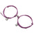 Purple Magnetic Couple Rope Bracelets with Hearts-Couple Bracelet-Auswara