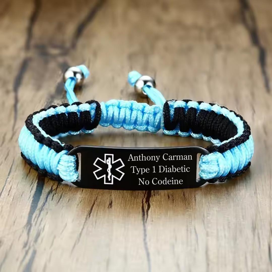 RescueLink Adjustable Medical ID Bracelet-Medical ID Bracelet-Auswara