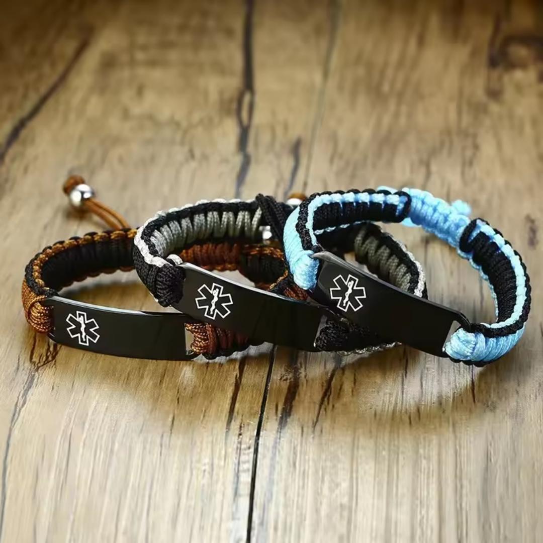 RescueLink Adjustable Medical ID Bracelet-Medical ID Bracelet-Auswara