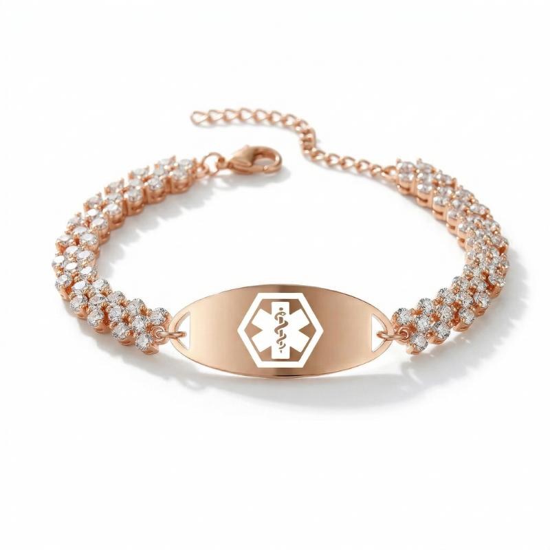 Roselle Luxe Personalised Medical ID Bracelet-Medical ID Bracelet-Auswara