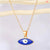 Round Cut Evil Eye Necklace-Evil Eye Necklace-Auswara