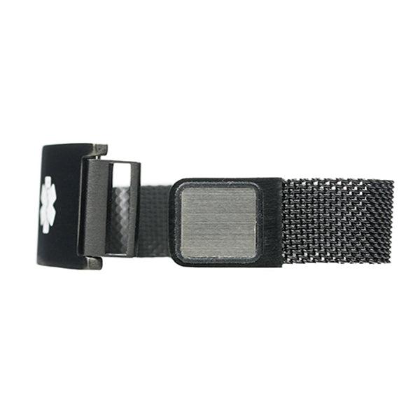 Roxie Medical Alert Bracelet with Magnetic Closure – Black-Medical ID Bracelet-Auswara