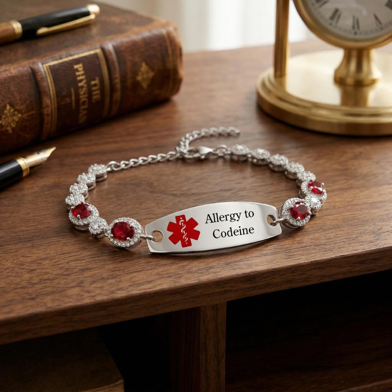 Ruby Grace Personalised Medical ID Bracelet-Medical ID Bracelet-Auswara