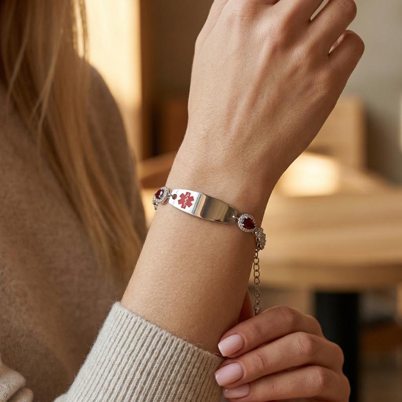 Ruby Grace Personalised Medical ID Bracelet-Medical ID Bracelet-Auswara