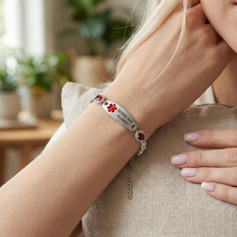 Ruby Grace Personalised Medical ID Bracelet-Medical ID Bracelet-Auswara