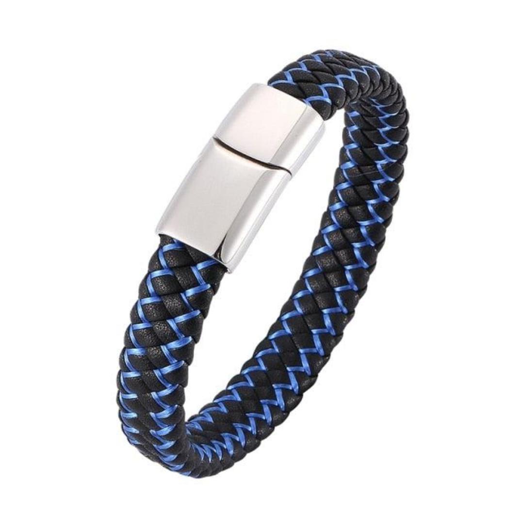 SafeChic Braided Leather Medical ID Bracelet-Medical ID Bracelet-Auswara