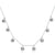 Scattered Cubic Zirconia Necklace in Sterling Silver-Women Necklace-Auswara