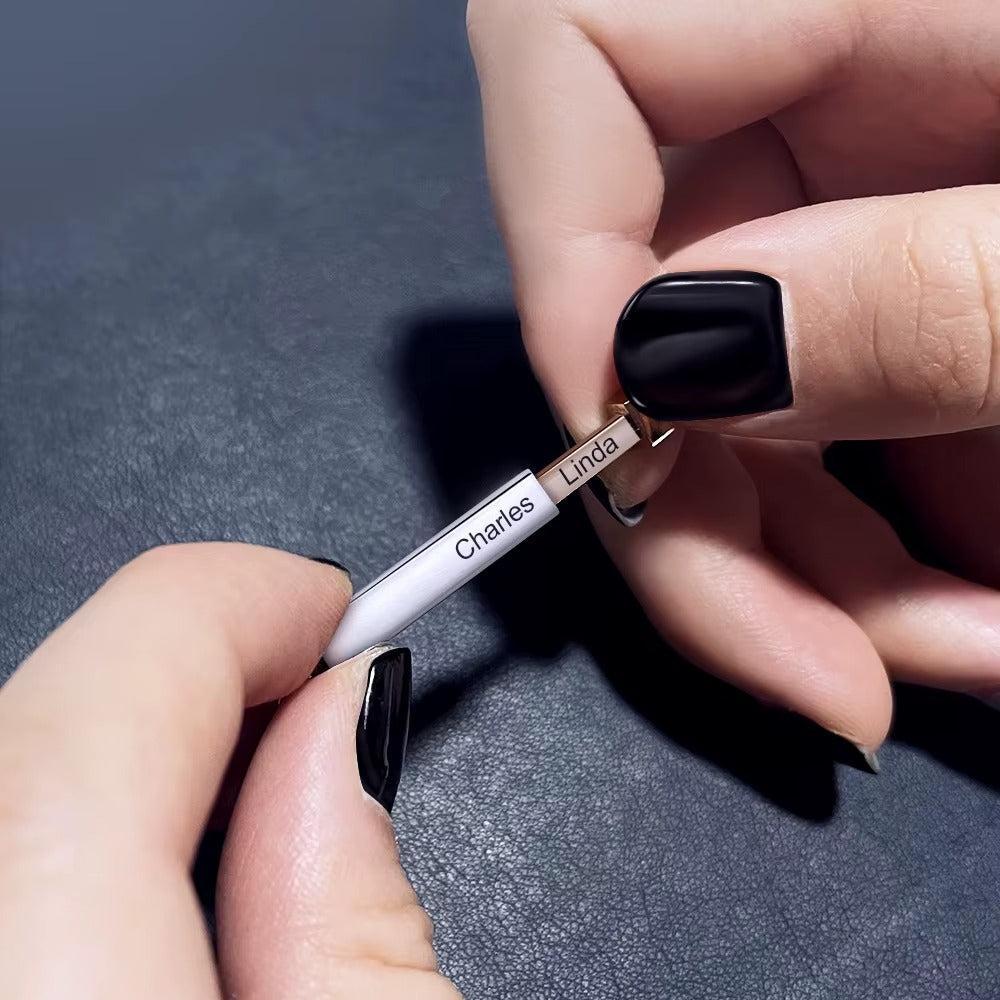 SecretLayer Dual-Slide Personalised Necklace-Personalised Necklace-Auswara