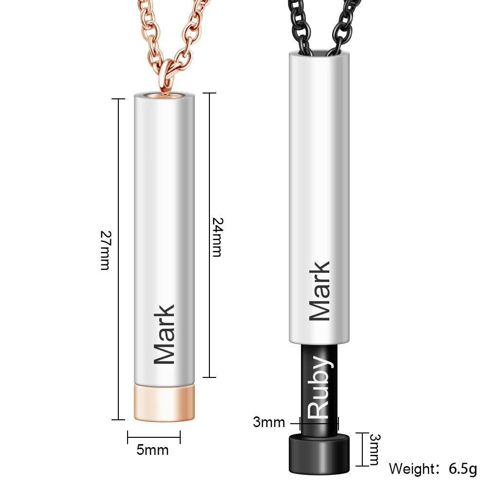 SecretLayer Dual-Slide Personalised Necklace-Personalised Necklace-Auswara