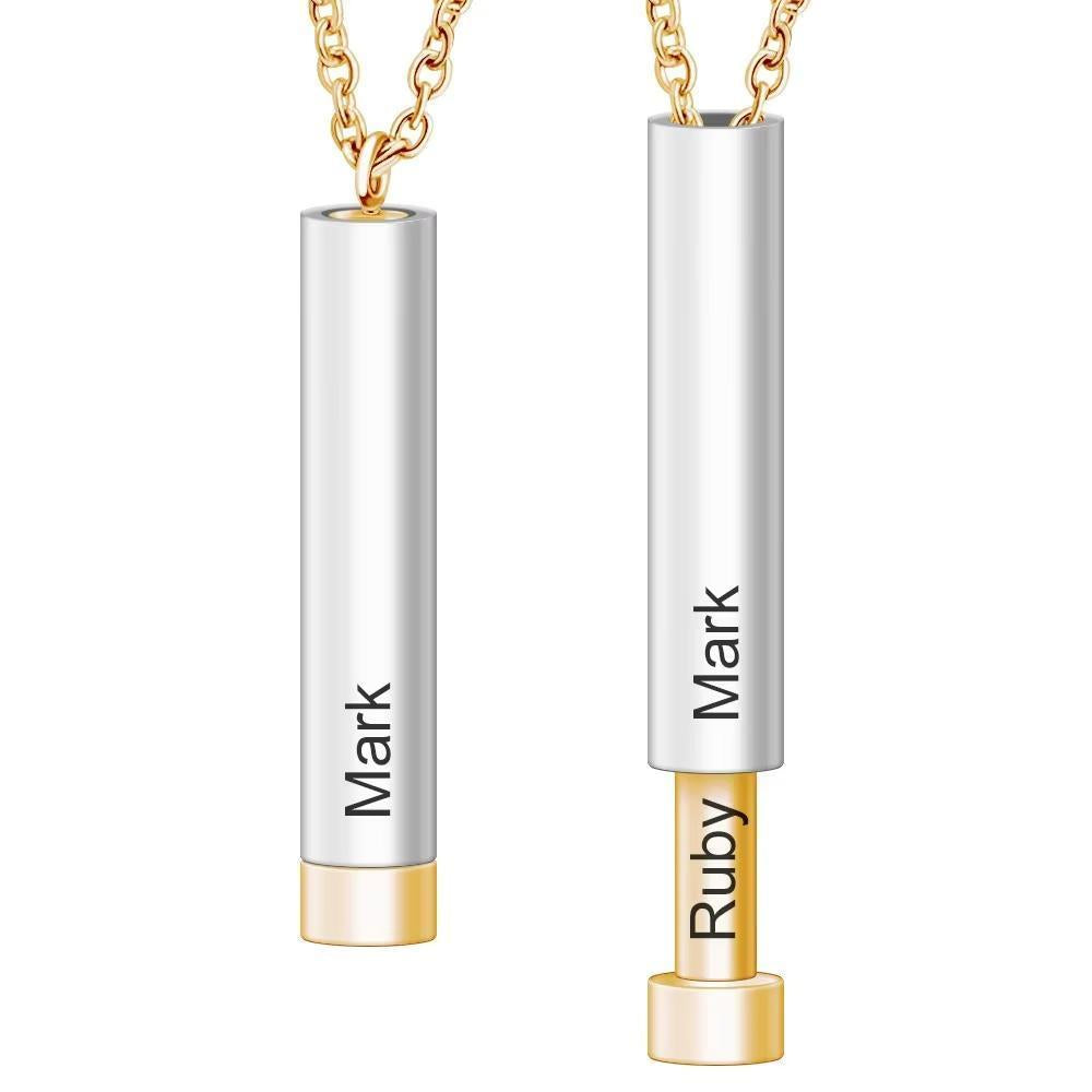 SecretLayer Dual-Slide Personalised Necklace-Personalised Necklace-Auswara