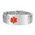 SentrySilhouette Mesh Medical ID Bracelet - Polished Silver-Medical ID Bracelet-Auswara
