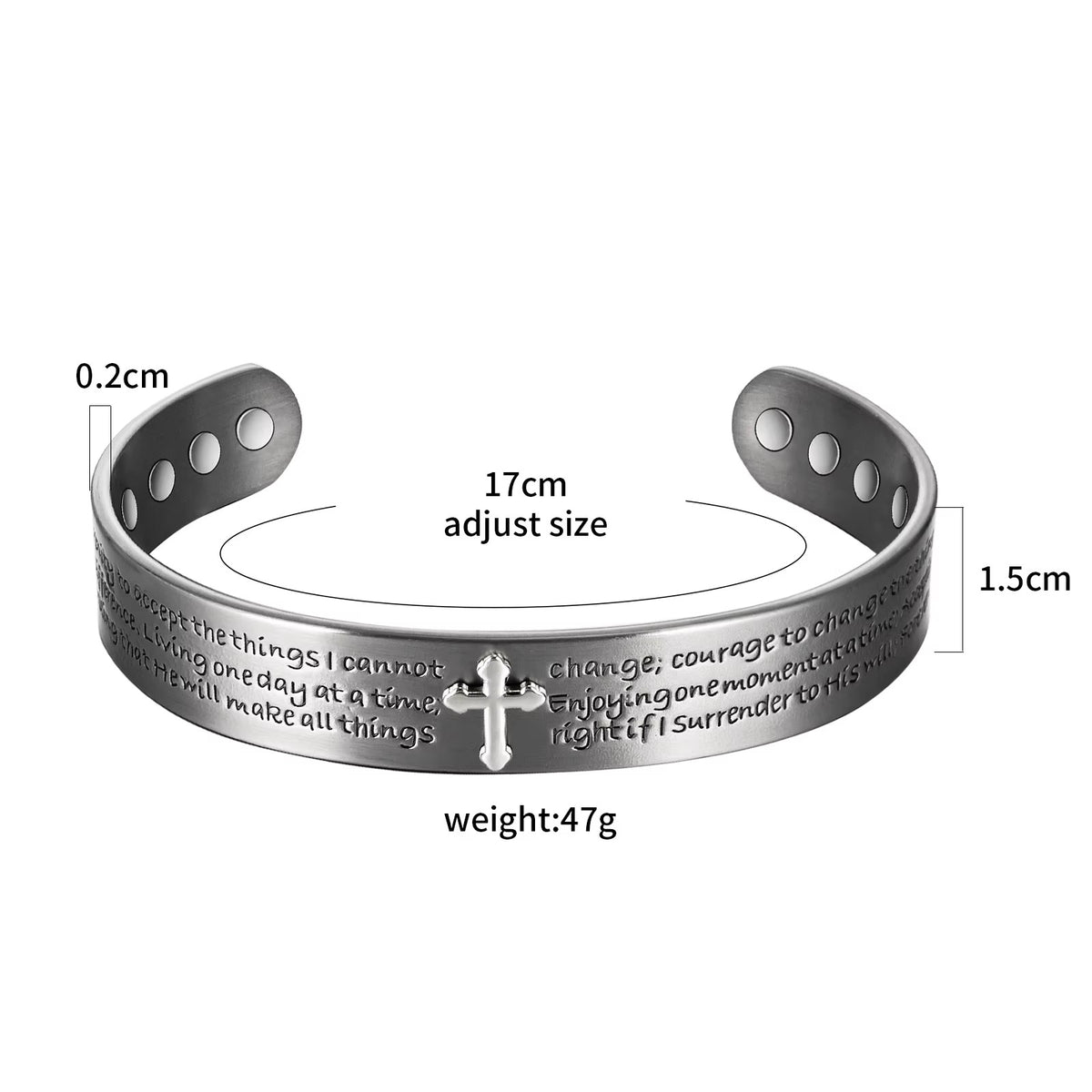 Serenity Light Custom Cuff - Limited Edition-Cross Bracelet-Auswara