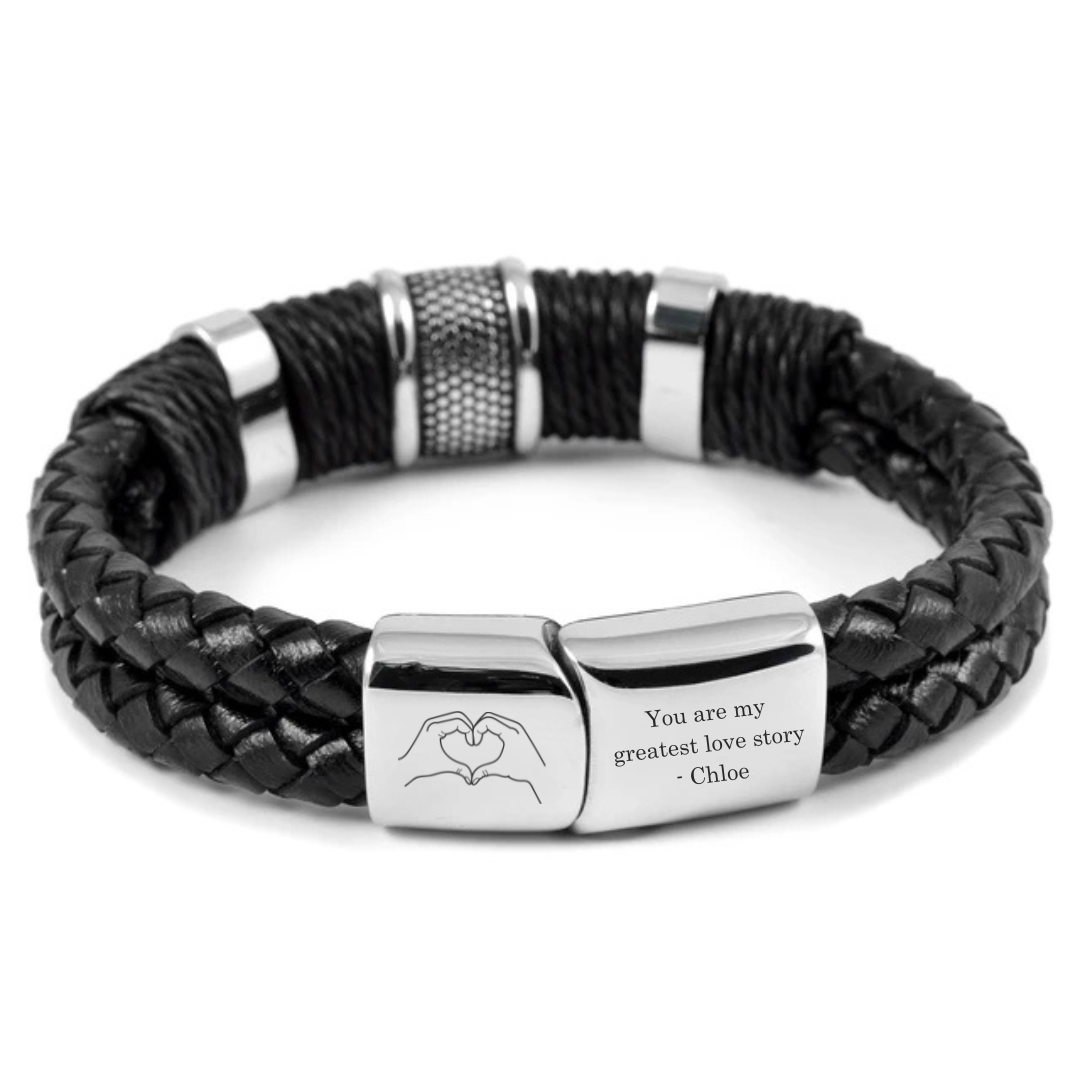 Signature Duo Personalised Braided Bracelet