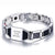 Silver & Black Personalised Steel Bracelet-Personalised Bracelet-Auswara
