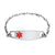 Silver Colour Heart Link Medical Alert Bracelet-Medical ID Bracelet-Auswara