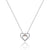 Silver Double Heart Infinity Necklace-Women Necklace-Auswara