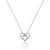 Silver Double Heart Infinity Necklace-Women Necklace-Auswara