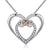 Silver Double Heart Infinity Necklace-Women Necklace-Auswara