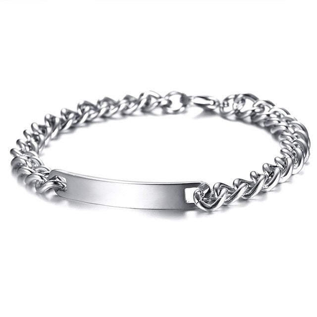 Personalised Couples Link Chain Bracelets-Couple Bracelet-Auswara