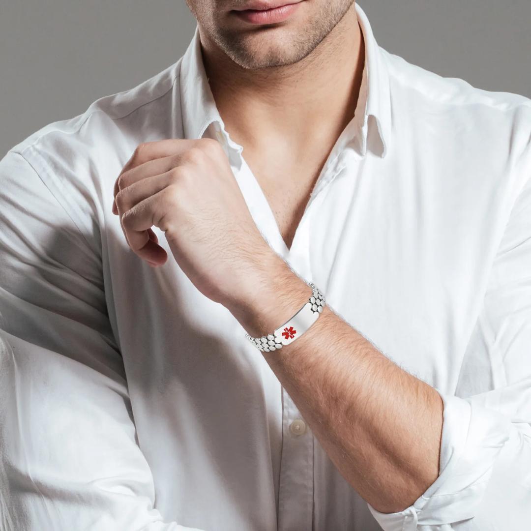 SilverPulse Medical Alert Bracelet-Medical ID Bracelet-Auswara