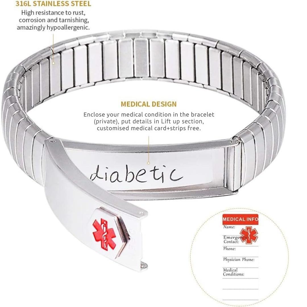 SilverVault Medical ID Bracelet-Medical ID Bracelet-Auswara