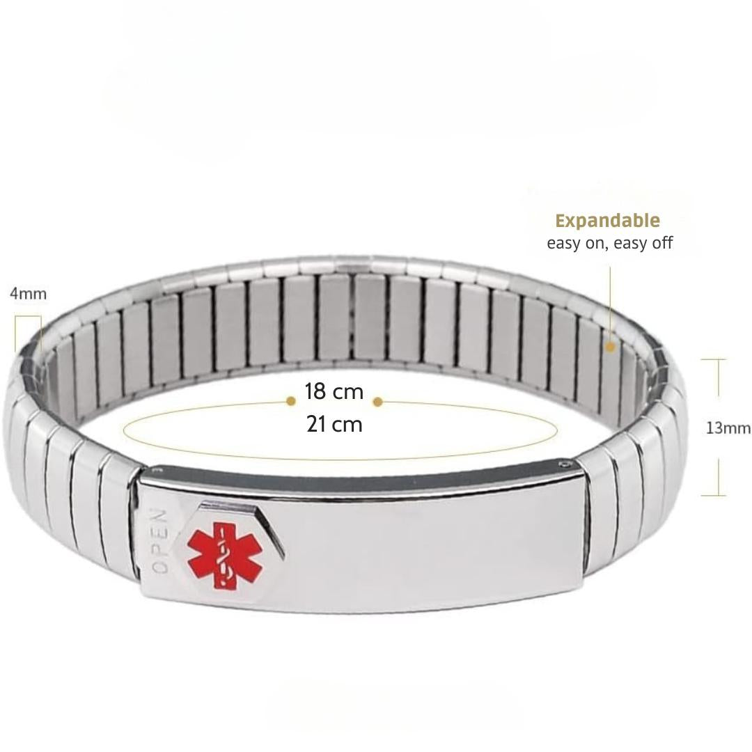 SilverVault Medical ID Bracelet-Medical ID Bracelet-Auswara
