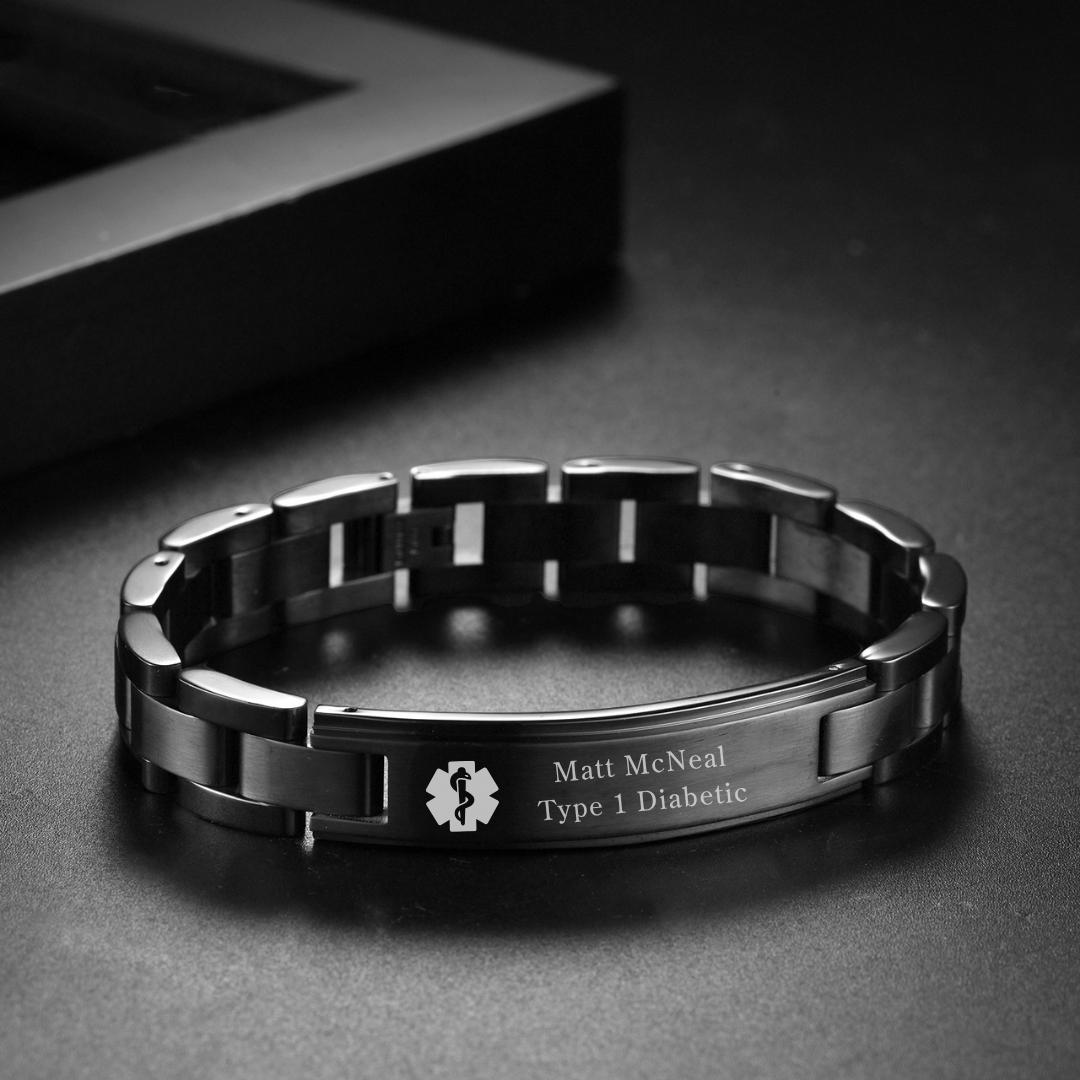 Steelborne Men Medical ID Bracelet-Medical ID Bracelet-Auswara