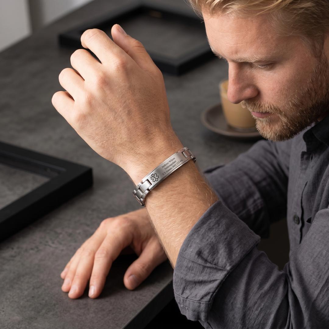Steelborne Men Medical ID Bracelet-Medical ID Bracelet-Auswara