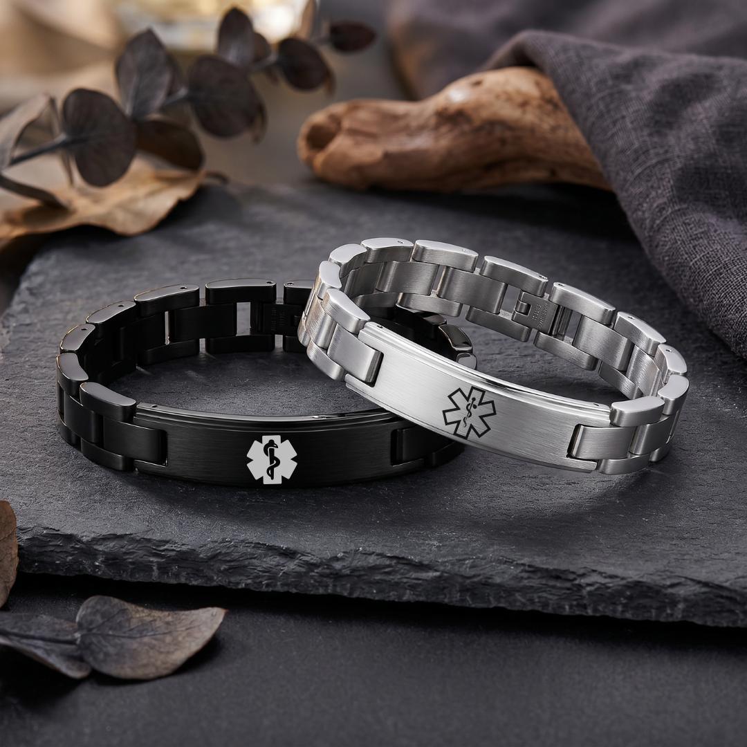 Steelborne Men Medical ID Bracelet-Medical ID Bracelet-Auswara