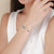 Sterling Silver Blue Hamsa Slider Chain Bracelet-Evil Eye Bracelet-Auswara