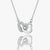 Sterling Silver Double Heart Necklace with Cubic Zirconia-Women Necklace-Auswara