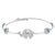 Sterling Silver Evil Eye Bracelet with Elephant Charm-Evil Eye Bracelet-Auswara