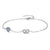 Sterling Silver Evil Eye Infinity Bracelet with Cubic Zirconia-Evil Eye Bracelet-Auswara