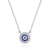 Sterling Silver Evil Eye Necklace with Cubic Zirconia-Evil Eye Necklace-Auswara