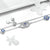 Sterling Silver Evil Eye Slider Bracelet with Cubic Zirconia-Evil Eye Bracelet-Auswara
