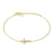 Sterling Silver Gold Plated Holy Cross Bracelet-Cross Bracelet-Auswara