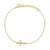 Sterling Silver Gold Plated Holy Cross Bracelet-Cross Bracelet-Auswara