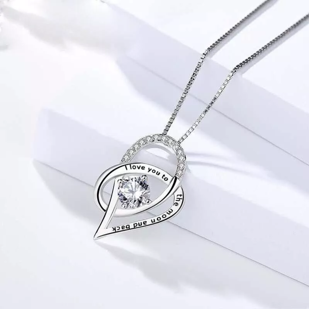 Sterling Silver “I Love You to the Moon and Back” Necklace