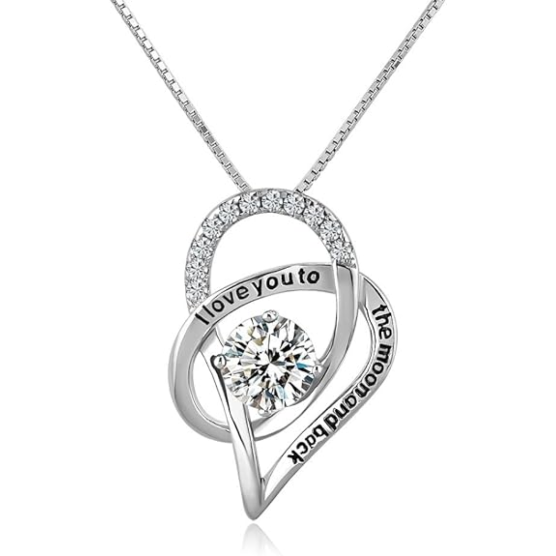Sterling Silver “I Love You to the Moon and Back” Necklace