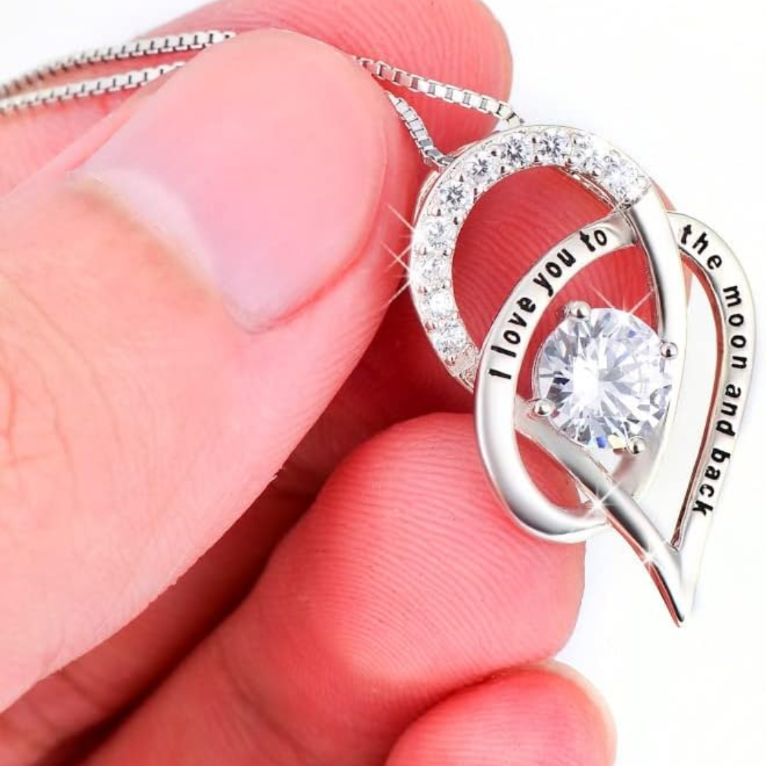 Sterling Silver “I Love You to the Moon and Back” Necklace
