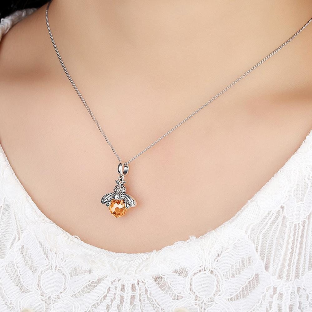 Sterling Silver Queen Bee Necklace – Strength, Grace & Sparkle
