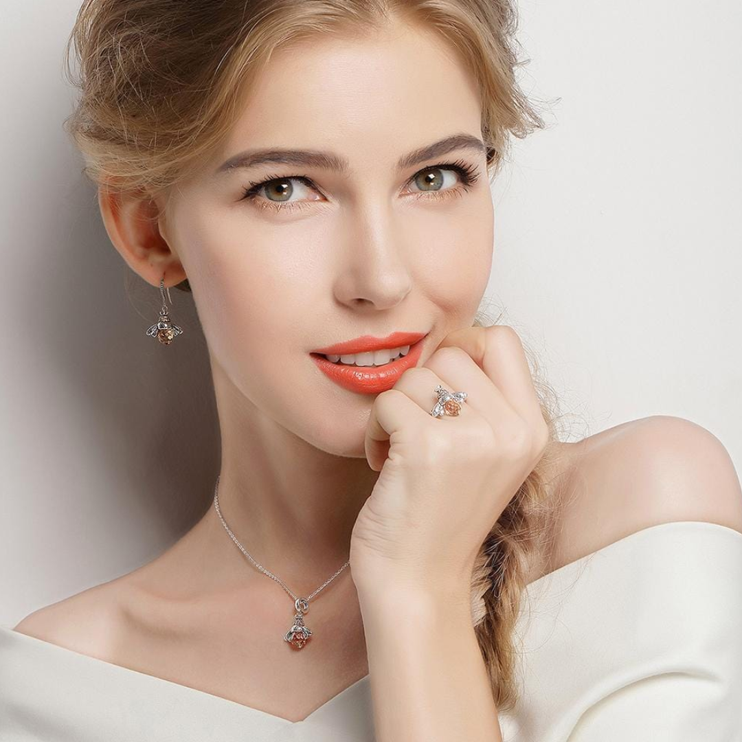 Sterling Silver Queen Bee Necklace – Strength, Grace & Sparkle