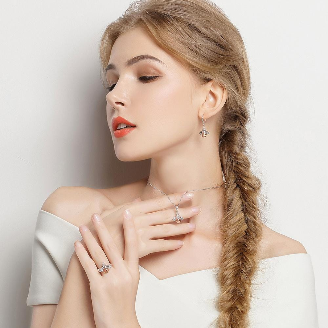 Sterling Silver Queen Bee Necklace – Strength, Grace & Sparkle