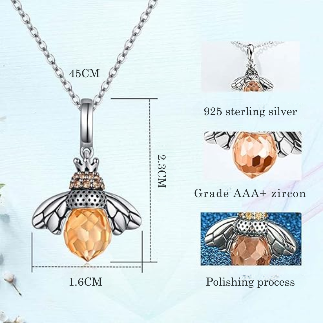 Sterling Silver Queen Bee Necklace – Strength, Grace & Sparkle