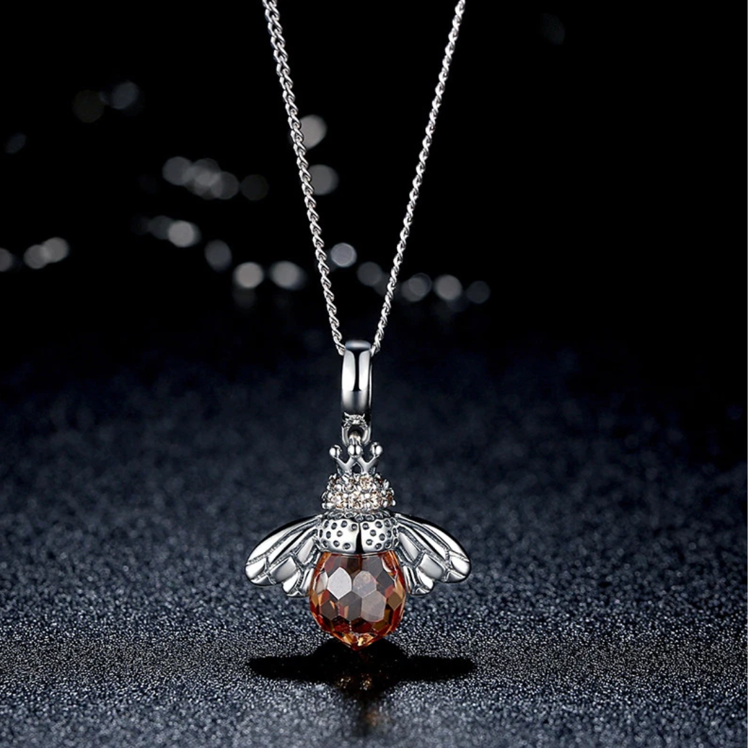Sterling Silver Queen Bee Necklace – Strength, Grace & Sparkle
