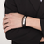 Black leather bracelet with engravable silver bar (OLD TEMPLATE)-Personalised Bracelet-Auswara