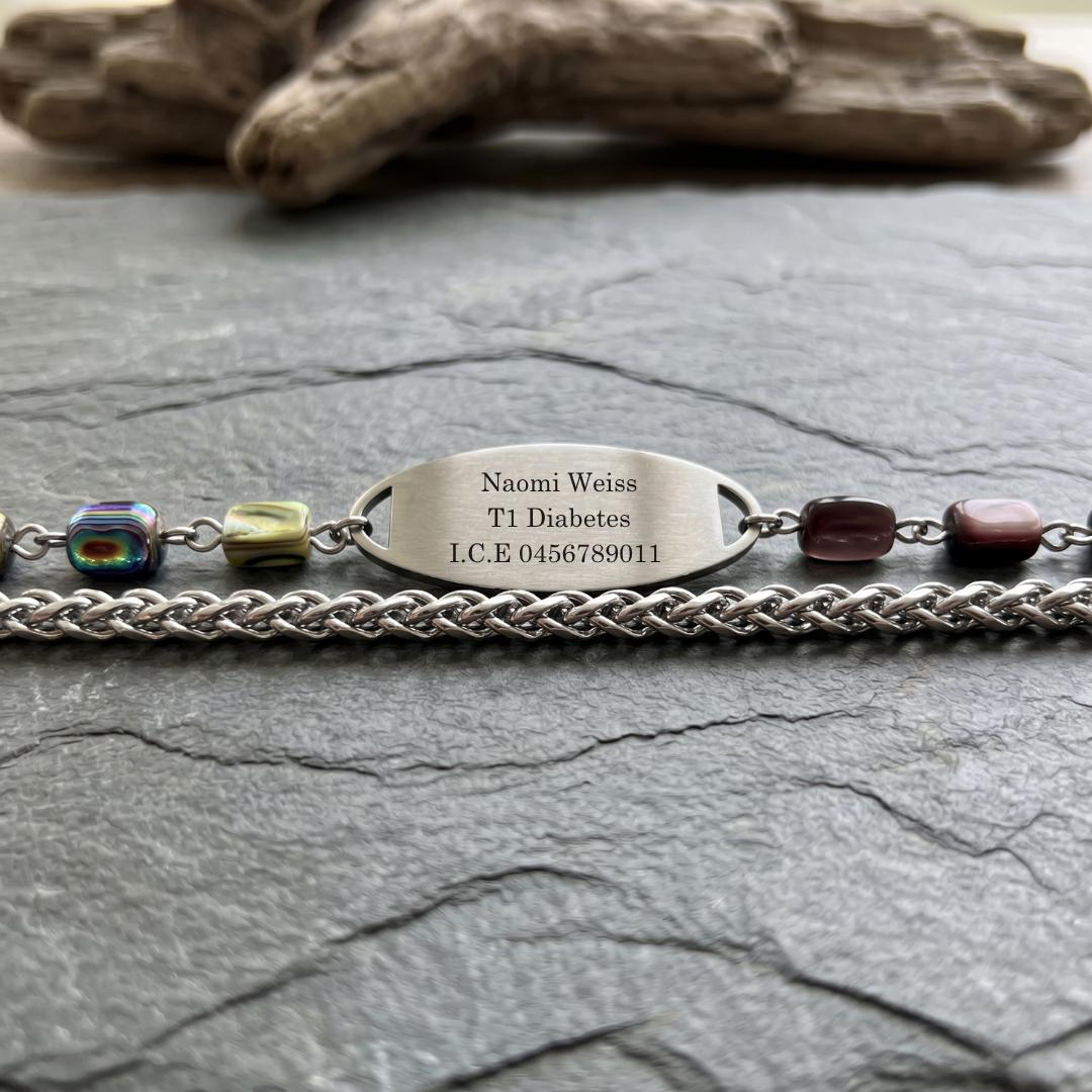 Terra Tide Personalised Medical ID Bracelet-Medical ID Bracelet-Auswara