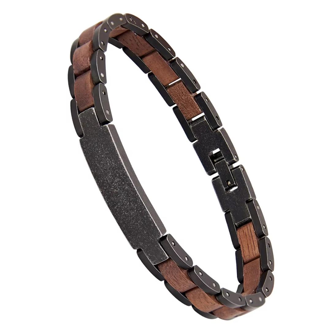 TimberForge Personalised Men’s Bracelet-Personalised Bracelet-Auswara