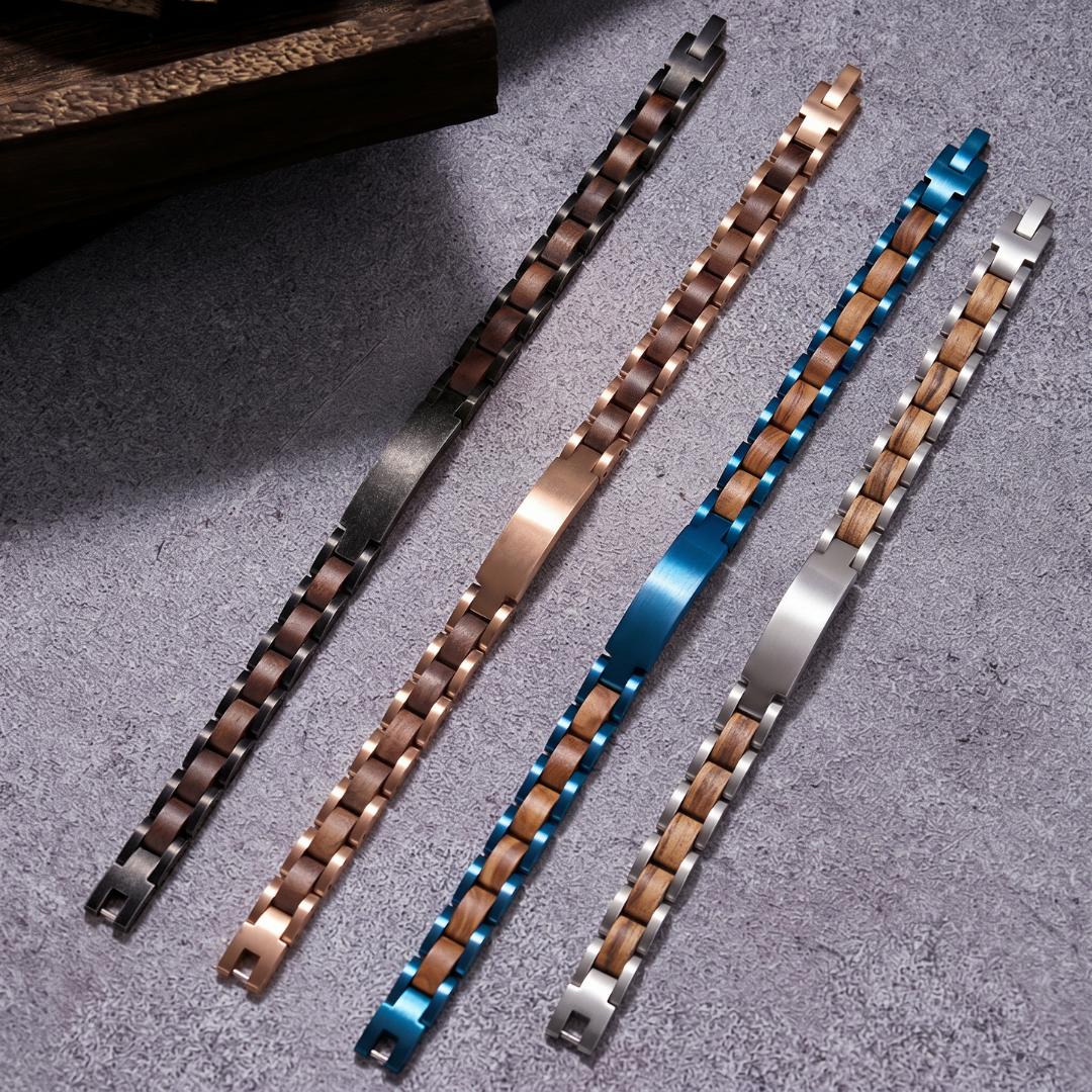 TimberForge Personalised Men’s Bracelet-Personalised Bracelet-Auswara